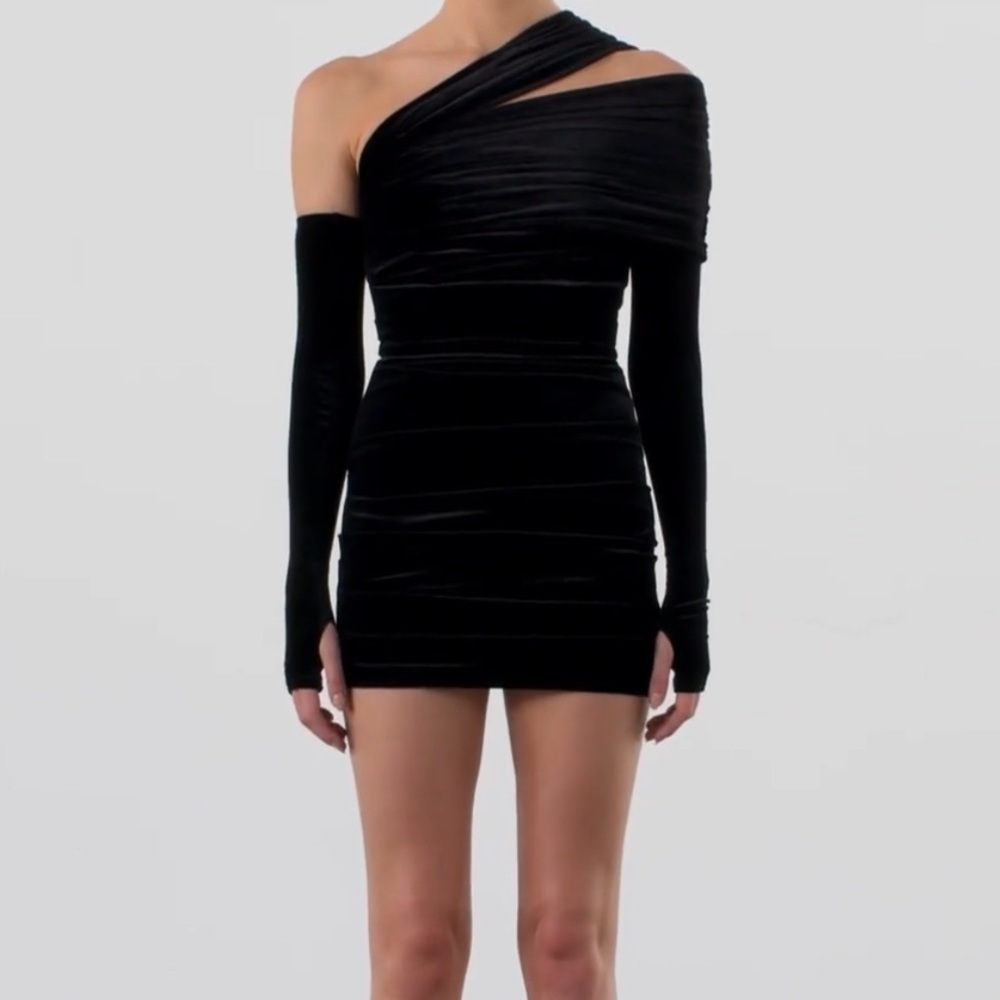 Alex Perry Laken Velvet Dress - Picture 4 of 7